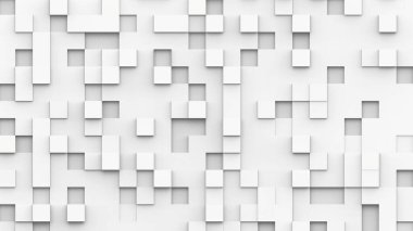 Kare beyaz ve gri arkaplan dokusu. 3d illüstrasyon, 3d canlandırma