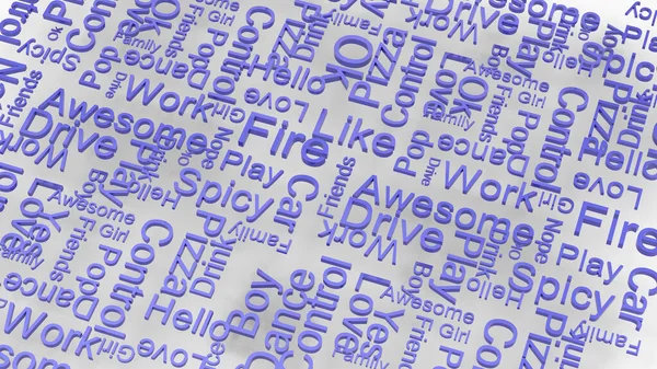 Tapete Blauer Text Zufällige Wörter Auf Einem Hellgrauen Hintergrund Regen — Stockfoto