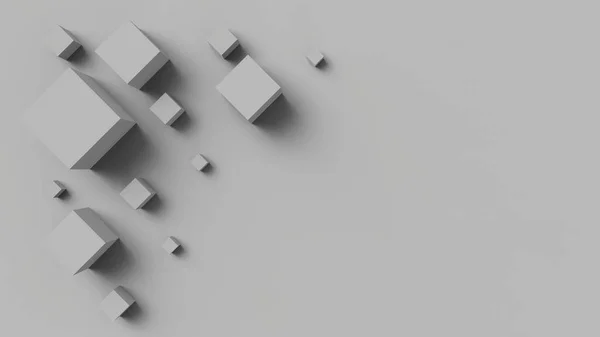 Quadratische Textur Mit Weißem Und Grauem Hintergrund Illustration Renderer — Stockfoto