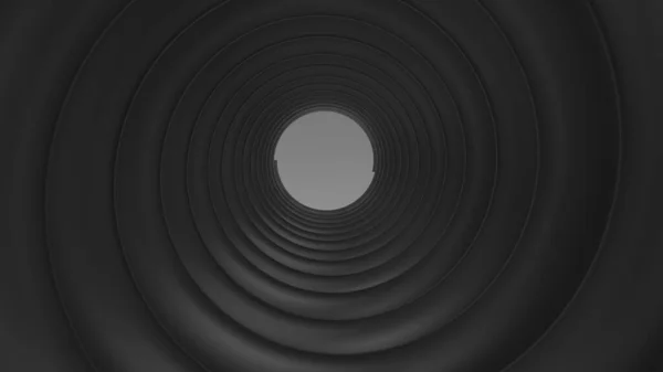 Gewehr Lauf Einfache Große Schwarze Spiralform Ist Raum Rendering Computer — Stockfoto