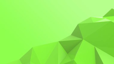 Yeşil soyut modern dalga kristal arka planı. Duvar kağıdı için çokgen, çizgi, üçgen desen şekli. Çizim düşük poligonlu, çokgen tasarım. Fütürist, ağ, ağ konsepti