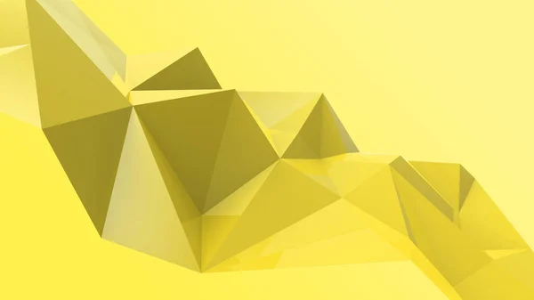 Gelber Abstrakter Moderner Kristallhintergrund Polygon Linie Dreiecksmusterform Für Tapeten Illustration — Stockfoto