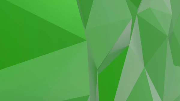 Grön Geometrisk Form Triangulär Abstrakt Modern Vektor Mörkgrön Bakgrund Render — Stockfoto