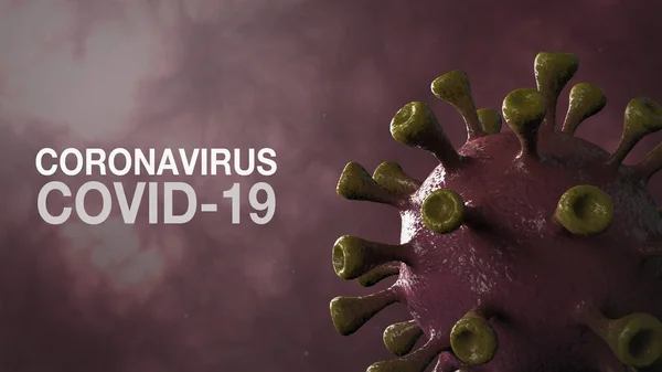 Coronavirus Covid Word Corona Virus Banner Red Izolované Barevným Pozadím — Stock fotografie