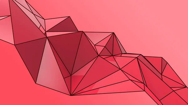 Kırmızı Soyut Modern Kristal Arka Plan Duvar Kağıdı Için Çokgen — Stok fotoğraf