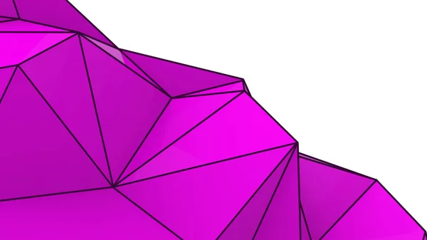紫色の抽象的な現代の結晶の背景 壁紙用ポリゴン ライン 三角形のパターン形状 イラスト低ポリ 多角形のデザイン 未来的なウェブネットワークの概念です — ストック写真