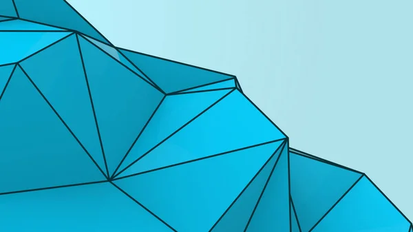 Azure Abstrato Fundo Cristal Moderno Polígono Linha Forma Padrão Triângulo — Fotografia de Stock