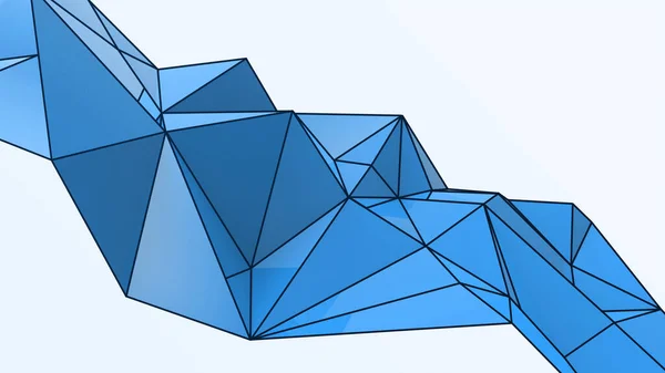 ブルー抽象的な現代の結晶の背景 壁紙用ポリゴン ライン 三角形のパターン形状 イラスト低ポリ 多角形のデザイン 未来的なウェブネットワークの概念です — ストック写真