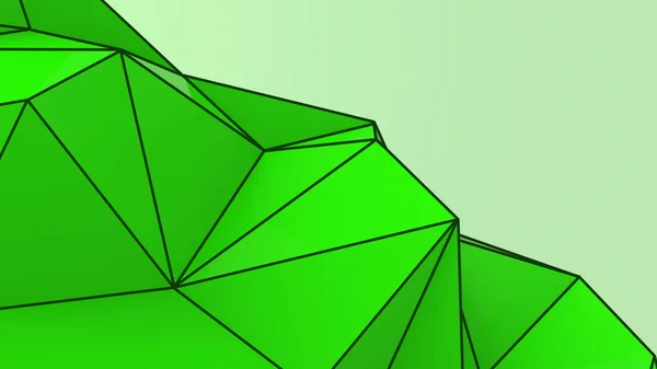 Zelené Abstraktní Moderní Křišťálové Pozadí Mnohoúhelník Linka Trojúhelník Vzor Tvar — Stock fotografie