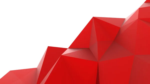 Fondo Cristal Moderno Abstracto Rojo Polígono Línea Forma Patrón Triángulo — Foto de Stock