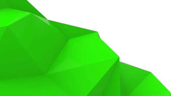 绿色抽象的现代水晶背景 用于壁纸的多边形 三角形图案 说明低聚聚 多边形设计 未来主义 网络概念 — 图库照片