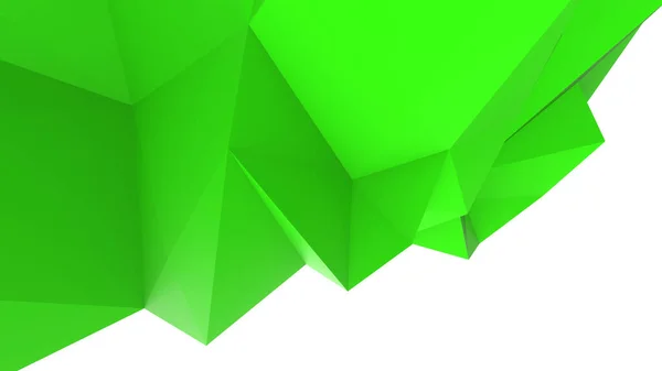 Grön Abstrakt Modern Kristall Bakgrund Polygon Linje Triangel Mönster Form — Stockfoto