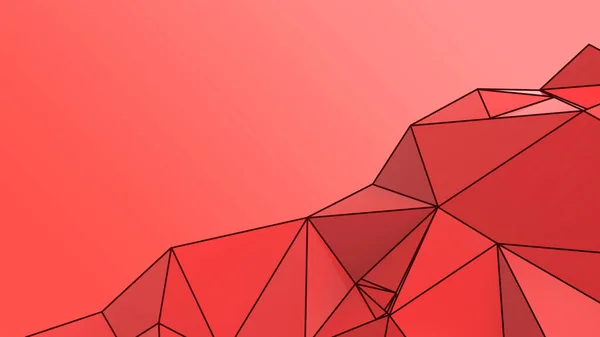 Red Abstract Modern Crystal Background Polygon Line Triangle Pattern Shape — Stock Photo, Image