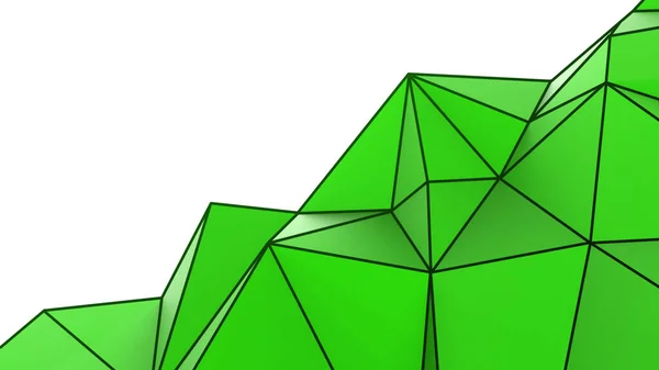 Fondo Cristal Moderno Abstracto Verde Polígono Línea Forma Patrón Triángulo — Foto de Stock