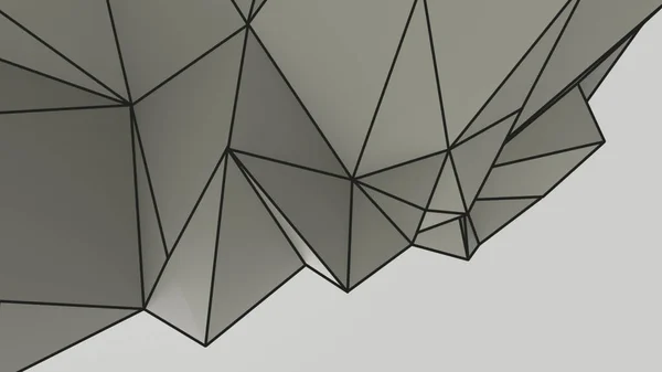 Gray Abstract Modern Crystal Background Polygon Line Triangle Pattern Shape — Stock Photo, Image