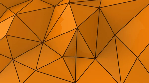 Orange Abstrakt Modern Kristall Bakgrund Polygon Linje Triangel Mönster Form — Stockfoto