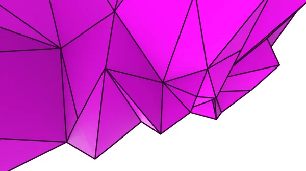 紫色の抽象的な現代の結晶の背景 壁紙用ポリゴン ライン 三角形のパターン形状 イラスト低ポリ 多角形のデザイン 未来的なウェブネットワークの概念です — ストック写真