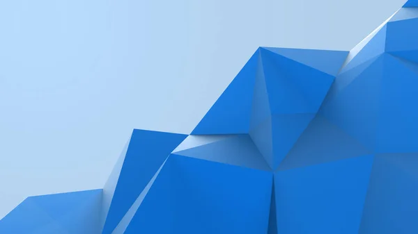 蓝色的现代水晶背景 用于壁纸的多边形 三角形图案 说明低聚聚 多边形设计 未来主义 网络概念 — 图库照片