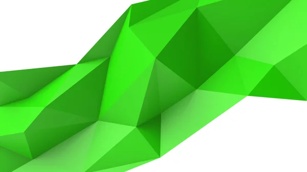緑の抽象的な近代的な結晶の背景 壁紙用ポリゴン ライン 三角形のパターン形状 イラスト低ポリ 多角形のデザイン 未来的なウェブネットワークの概念です — ストック写真