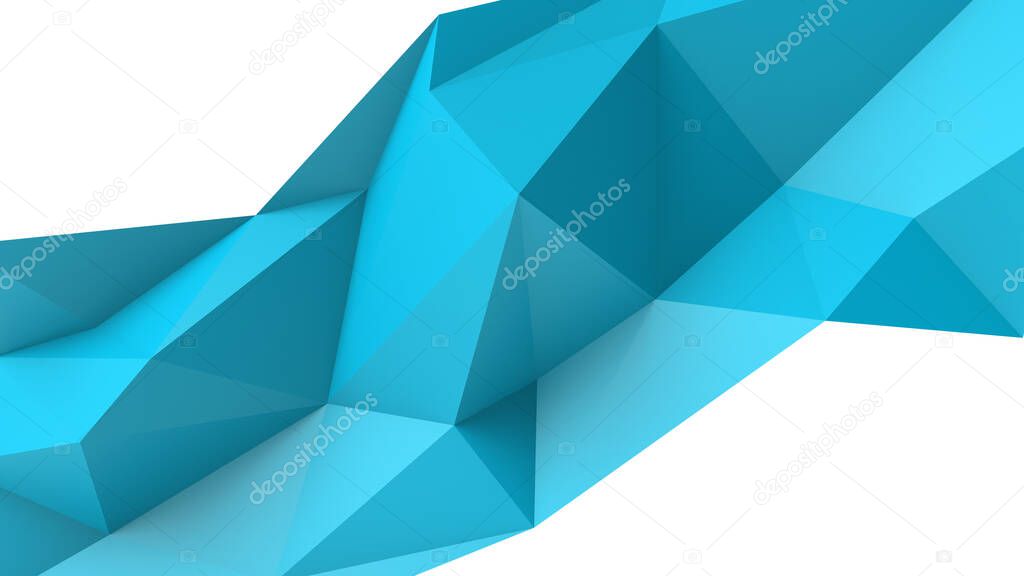 Azure abstract modern crystal background. Polygon, Line, Triangle pattern shape for wallpaper. Illustration low poly, polygonal design. futuristic, web, network concept
