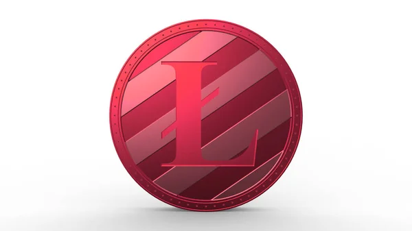 Litecoin 금화는 분리되어 렌더링 고립된 암호화 — 스톡 사진