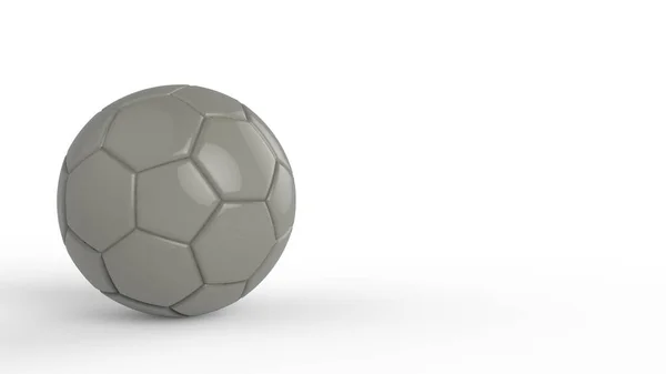 Pelota Cuero Plástico Fútbol Gris Tela Metálica Aislada Sobre Fondo — Foto de Stock