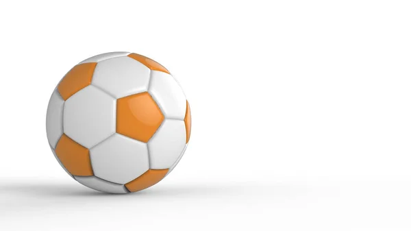 Оранжевый Футбол Пластиковые Кожаные Металлические Ткани Шар Черном Фоне Футбол — стоковое фото