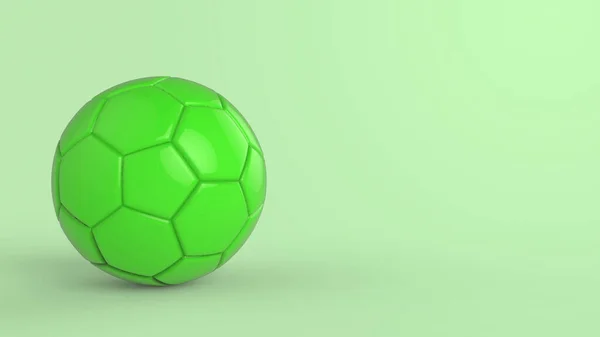Зеленый Футбол Пластиковая Кожа Металлическая Ткань Мяч Изолирован Черном Фоне — стоковое фото