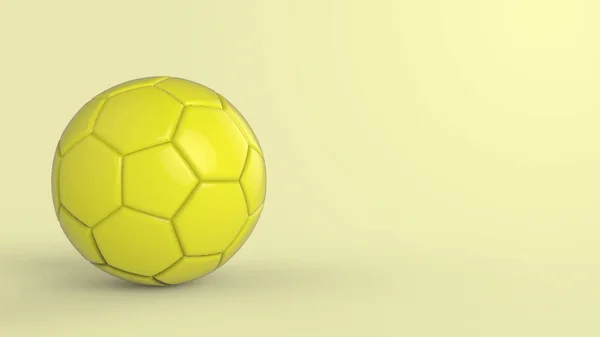 Желтый Футбол Пластиковая Кожа Металлическая Ткань Мяч Изолирован Черном Фоне — стоковое фото