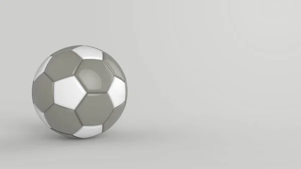 Pelota Cuero Plástico Fútbol Gris Tela Metálica Aislada Sobre Fondo — Foto de Stock