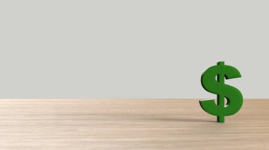 Cyan arka planlı dolar yeşili. 3d izole illüstrasyon, iş, yönetim, risk, para, para, büyüme, bankacılık, banka, finans, sembol.