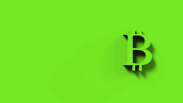 Renkli Izole Edilmiş Yeşil Bitcoin Altın Işaret Simgesi Izole Resimleme — Stok fotoğraf