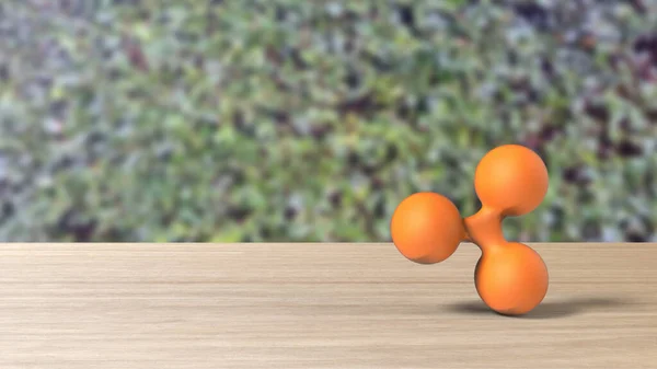 テーブルのぼかしにオレンジのXrpリップルゴールドのサインアイコンが背景を残します 3Dレンダリング独立したイラスト 暗号通貨 ビジネス リスク シンボル — ストック写真