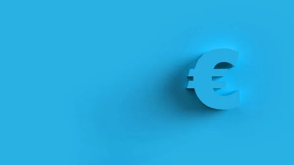 Euro Znak Modrá Izolované Růžovým Pozadím Vykreslit Izolované Ilustrace Podnikání — Stock fotografie