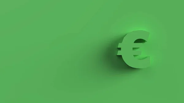 Euro Sign Green Απομονωμένο Ροζ Φόντο Καθιστούν Απομονωμένη Απεικόνιση Τις — Φωτογραφία Αρχείου