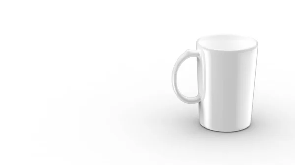 Mug Mock Isolated Light White Background Cup Illustration Render — Stock Photo, Image