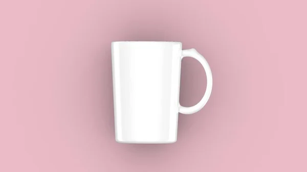 Mug Mock Isolated Light White Background Cup Illustration Render — Stock Photo, Image