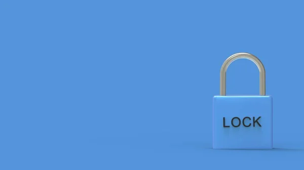 pad lock blue padlock with word \