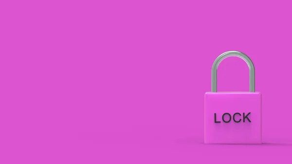 pad lock pink padlock with word \