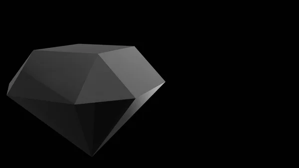 Diamante Negro Transparente Joya Cristal Diamante Azul Claro Oscuro Sobre — Foto de Stock