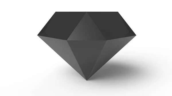 Black diamond transparent jewel crystal 3d light blue diamond and dark on light gray background. render illustration isolated. low poly model simple with copyspace for your text