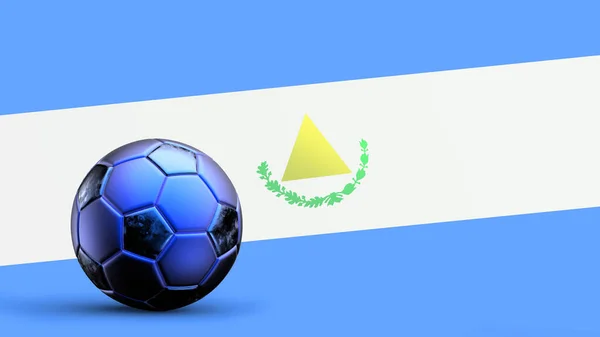 Metal futbol toplu el Salvador bayrağı, milli futbol bayrağı, futbol dünya kupası, futbol Avrupa futbolu, Amerikan ve Afrika şampiyonası, 3 boyutlu arka plan resimleme