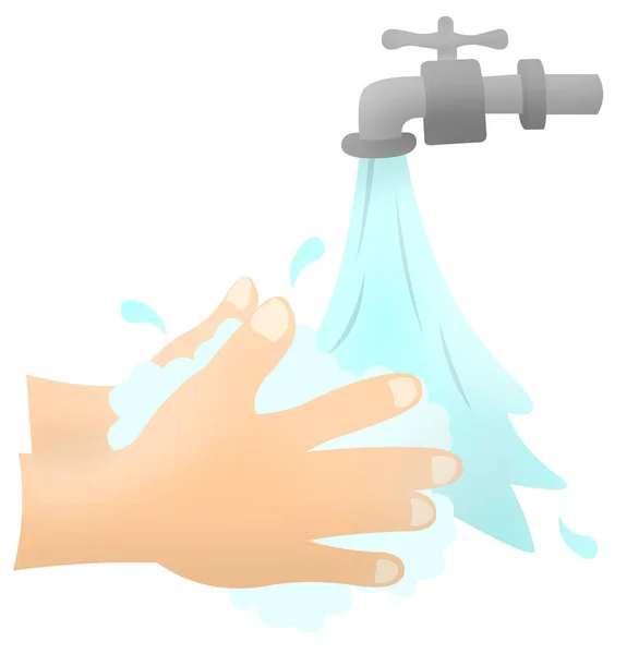 Washing Hands Cartoon High Quality Wash Hand Concept Illustration Man — Stock Photo, Image