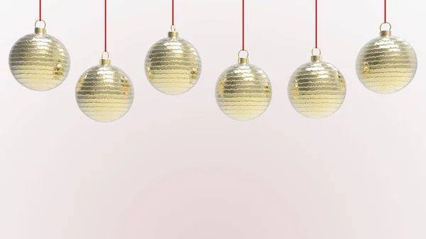 Yellow Christmas Balls Yellow Background Colorful Xmas Balls Christmas Tree — Stock Photo, Image