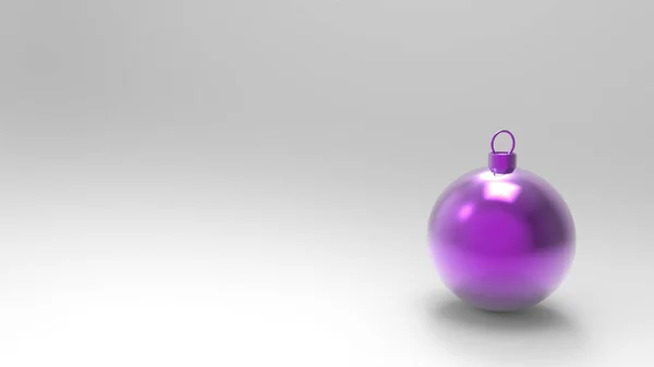 Bolas Navidad Violeta Con Fondo Blanco Coloridas Bolas Navidad Para — Foto de Stock