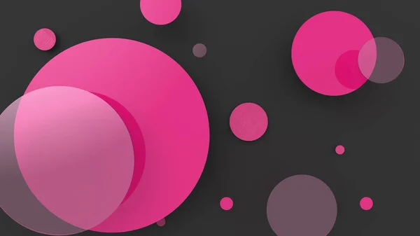 Рожевий Метал Непрозорі Кола Циліндри Кольоровому Фоні Абстрактний Фон Графічного — стокове фото