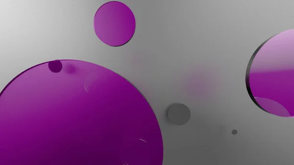 Círculos Cilindros Metal Púrpura Opacos Sobre Fondo Color Fondo Abstracto — Foto de Stock