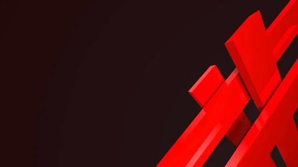 Diagonala Röda Dynamiska Ränder Svart Bakgrund Modern Abstrakt Render Bakgrund — Stockfoto