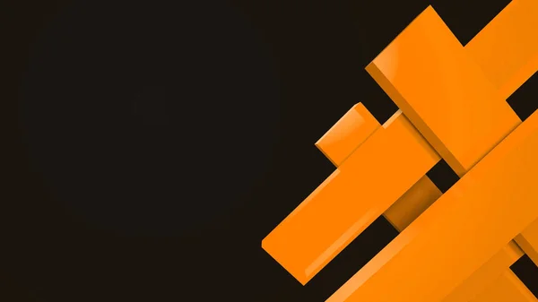 Diagonal Orange Dynamiska Ränder Svart Bakgrund Modern Abstrakt Bakgrund Med — Stockfoto