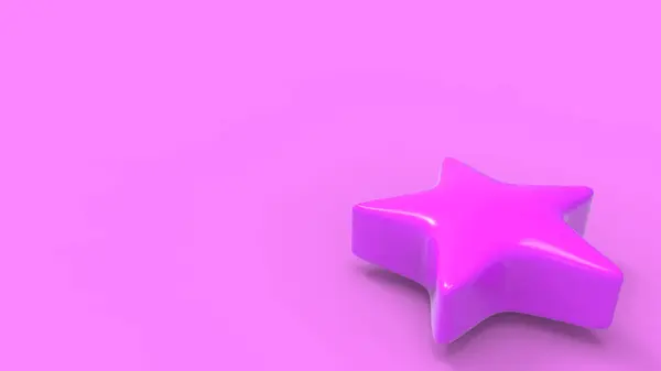 Estrella Púrpura Sobre Fondo Color Representación Ilustración Estrella Dorada Para — Foto de Stock